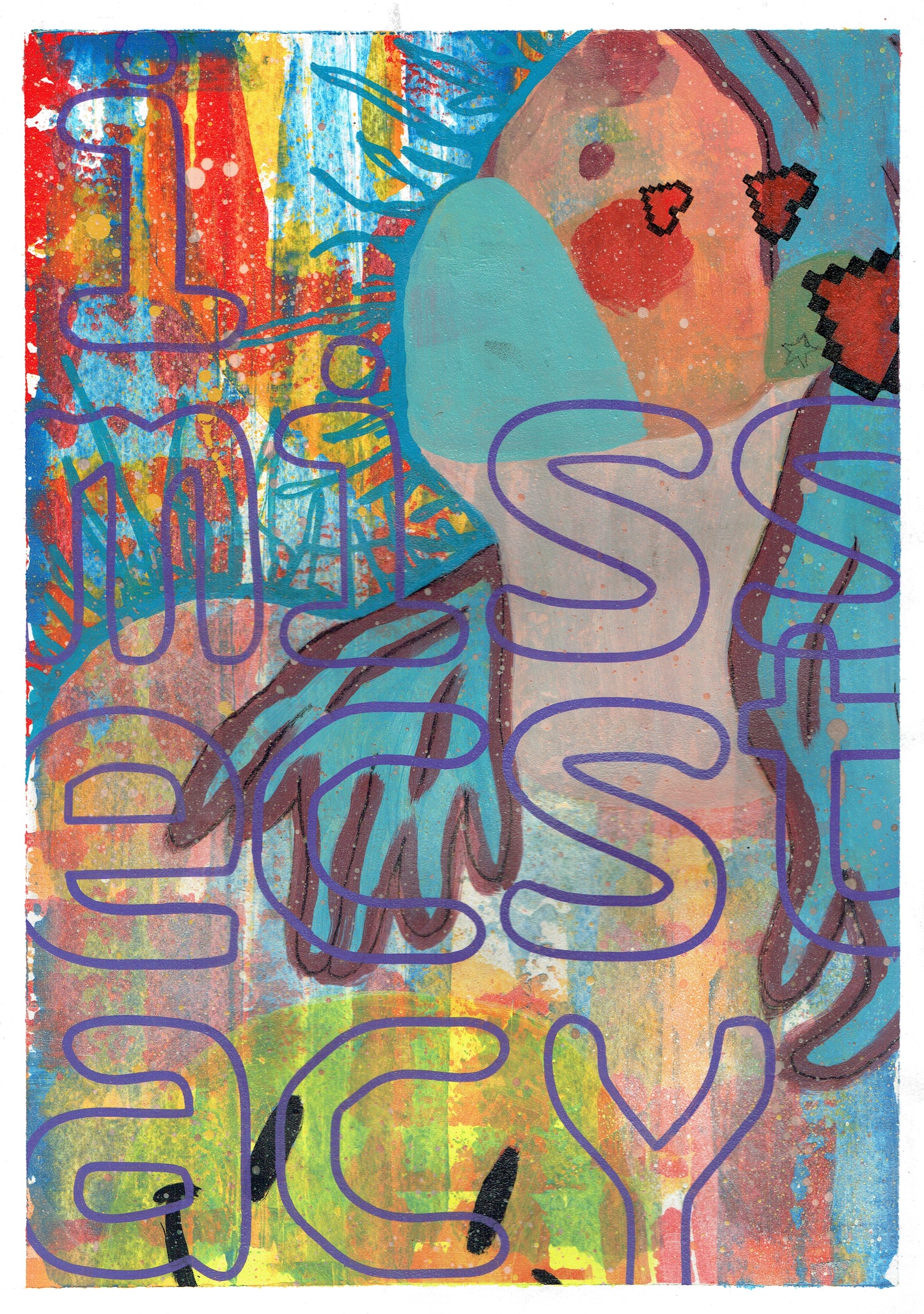 I MISS ECSTASY - A3 250gsm mixed media paper